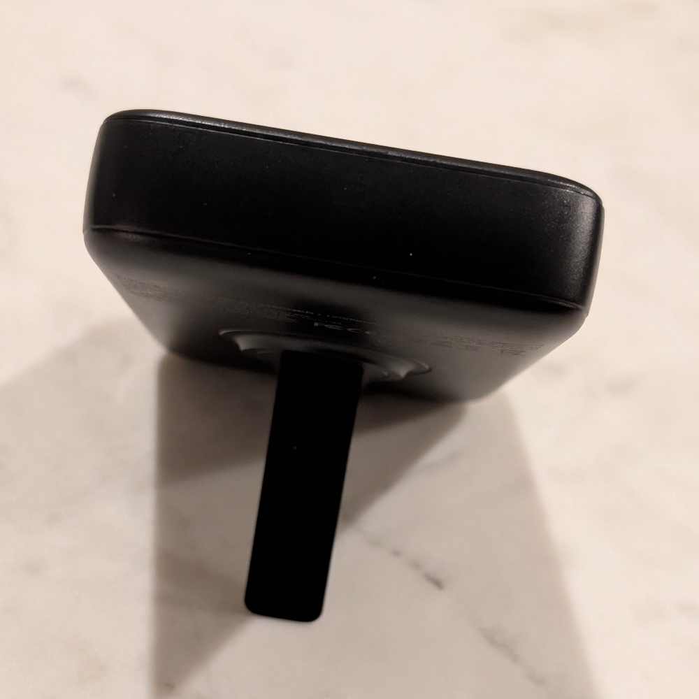 Black Magsafe Portable Charger With Stand 12000mAh, USB-C USB-A